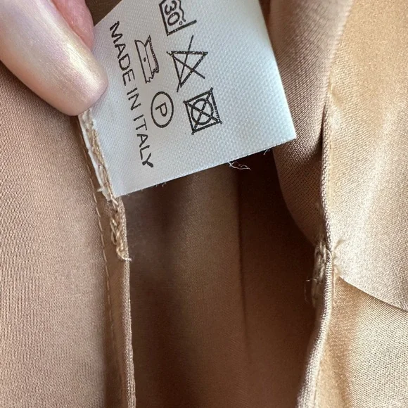 Rosamosario 100% Silk Satin Nude Panty Classic Cut Dune Nude Fawn Silk - Picture 5 of 13